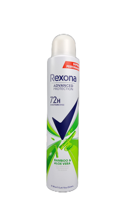اسپری ضد تعریق زنانه بامبو و آلوئه ورا رکسونا 72 ساعته